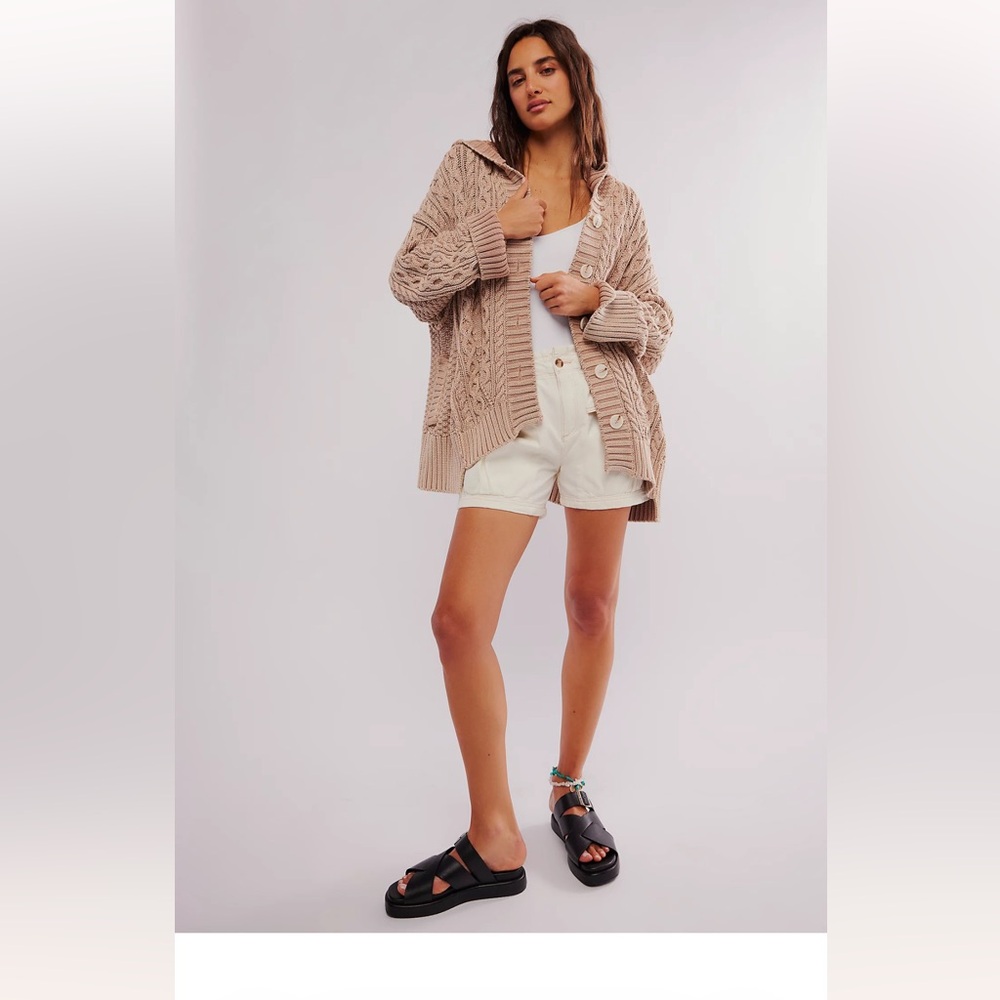 Free People homestead cable knit cardigan